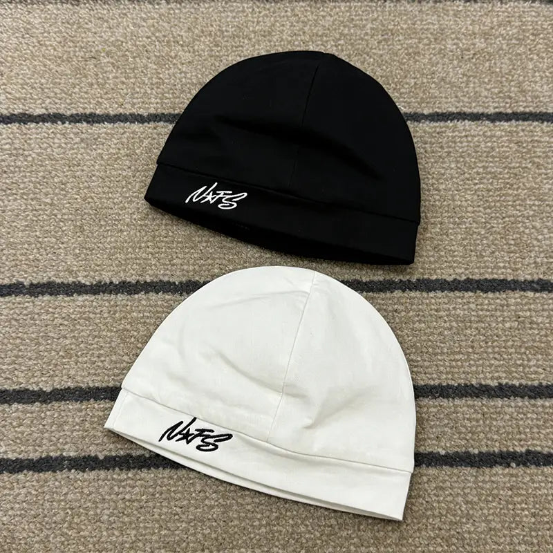 Retro Hip-Hop Letter Embroidery Pullover Hat Trendy Casual Versatile Fashionable Dressing Item for Streetwear