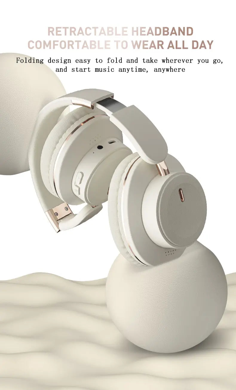 Wireless TV Headphones Bluetooth 5.0 USB Adaptor Stereo Headset Foldable Helmet Earbuds with Mic for Samsung TV PC Music