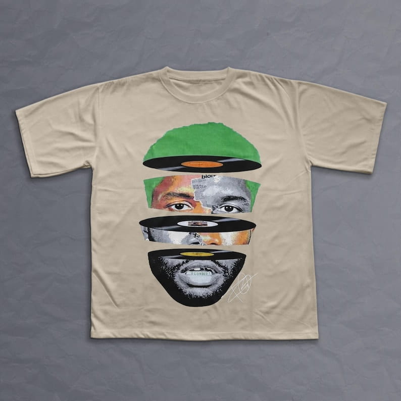 Rapper Frank Retro Graphic T Shirt Men’s Hip Hop Ocean Album Clothing T-Shirts Y2k Unisex Blond Fashion Oversized Cotton T-shirt