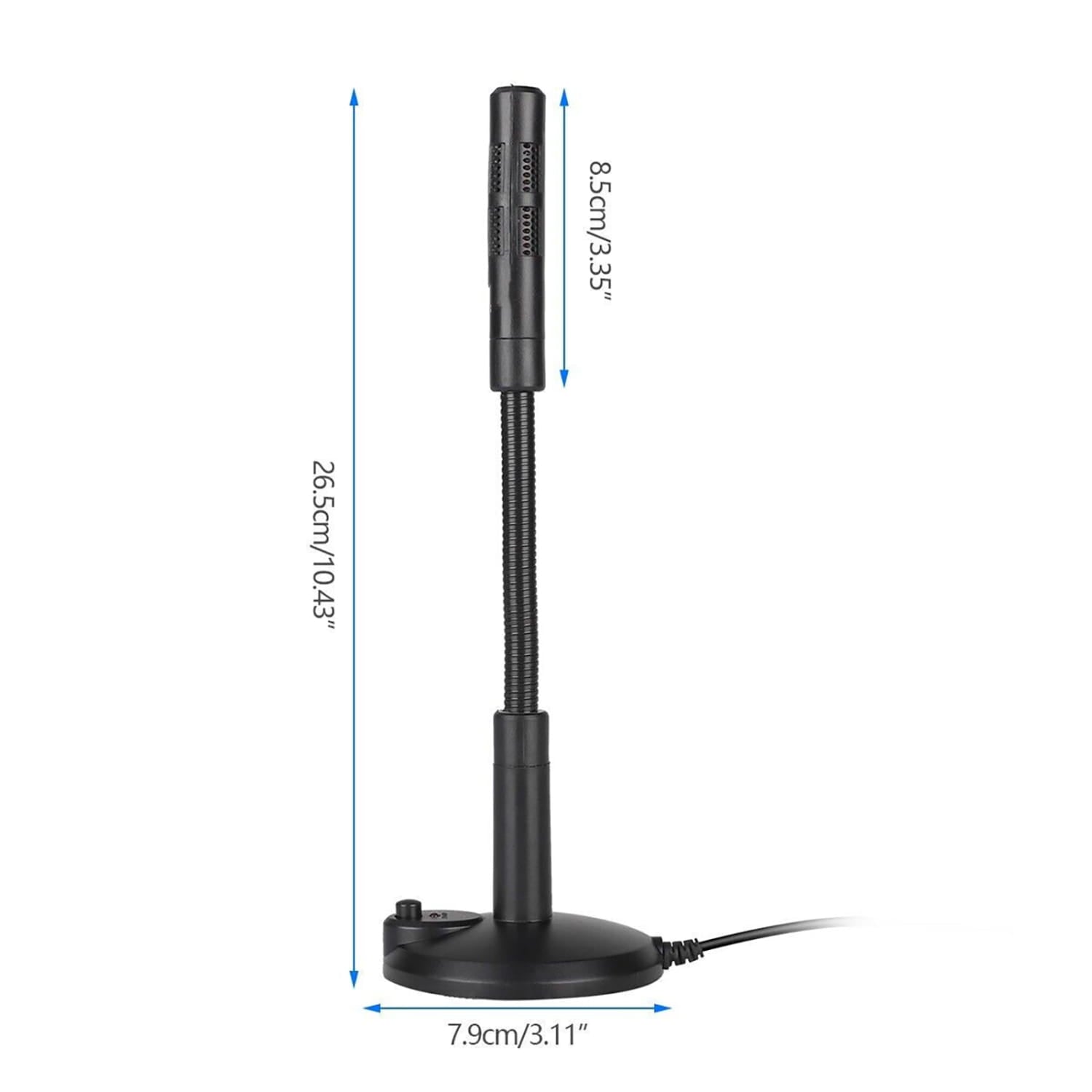 USB Desktop Microphone Plug & Play Omnidirectional PC Laptop Computer Mic For Computer Gaming Recording Chatting Singing Meeting