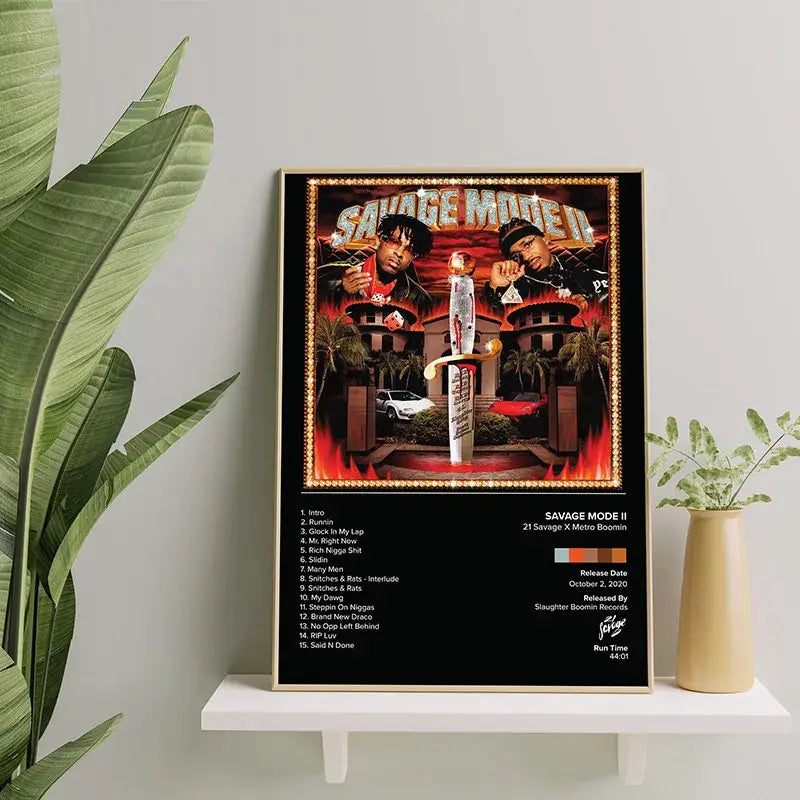 Hip Hop Rapper 21 Savage I Am I Was Savage Music Album Art Poster Canvas Painting Wall Prints Picture Living Room Home Decor