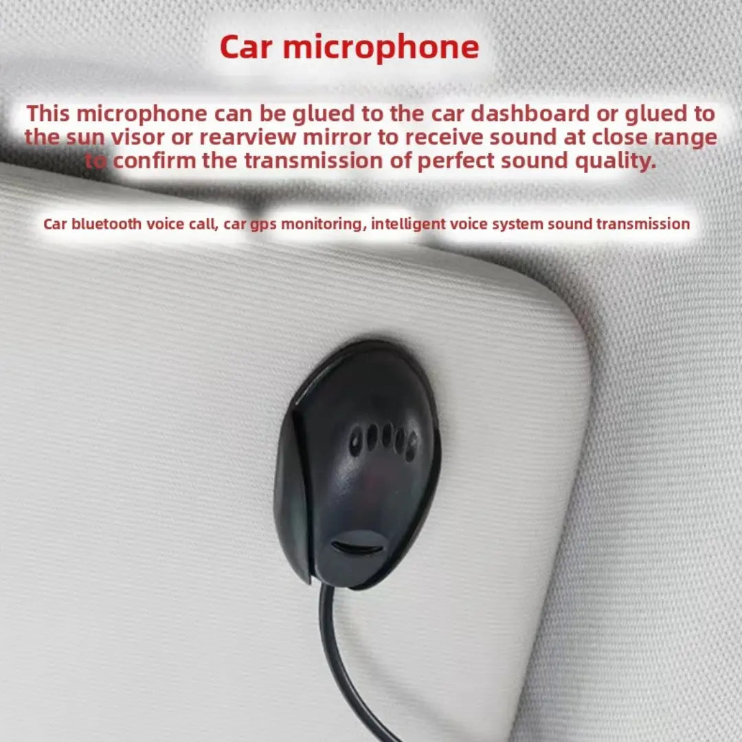 Mini Car Microphone 3.5mm Wired microphone for car stereo Audio hands-free Mic For DVD Radio Player Paste Type mini microfono