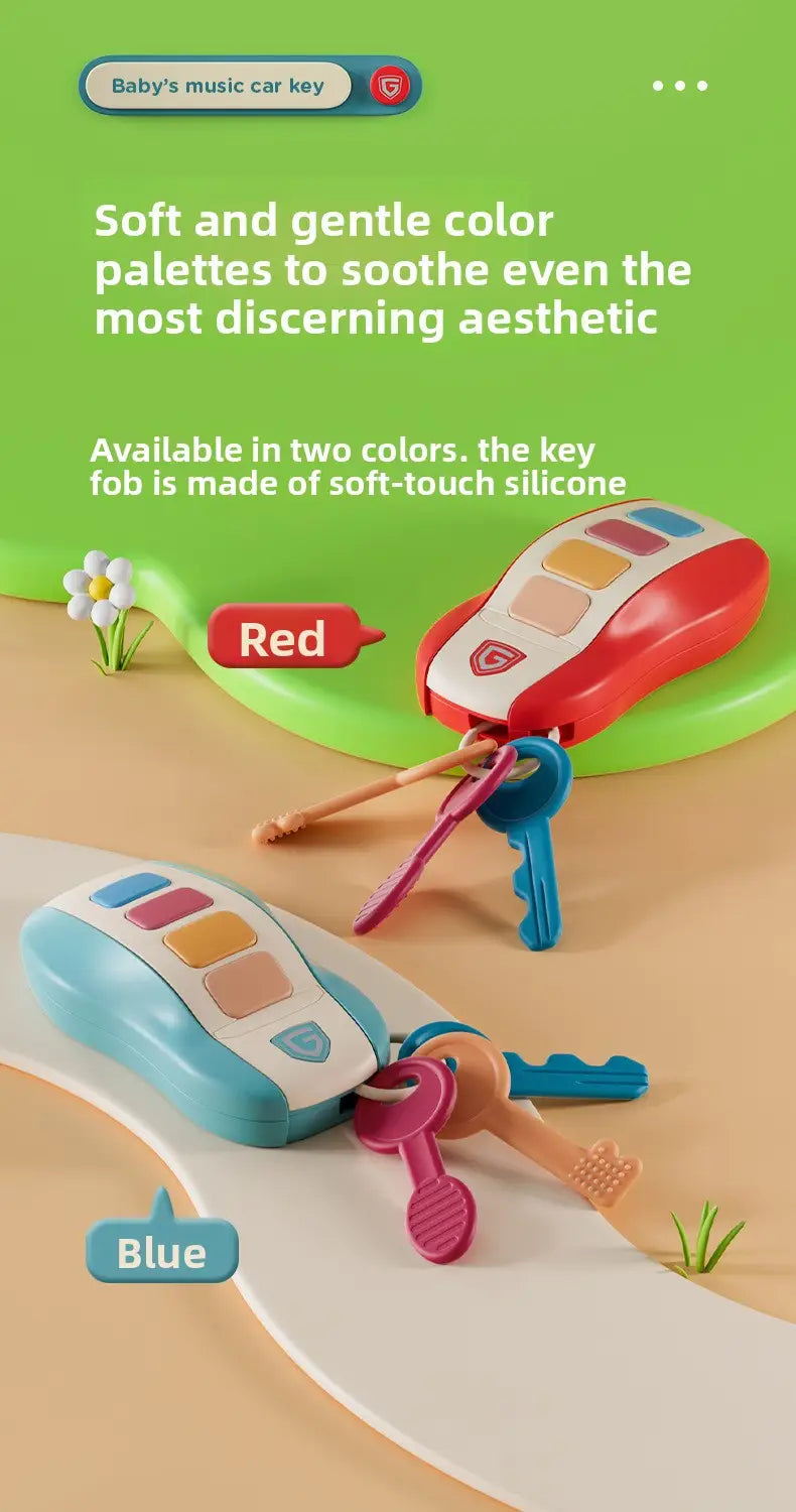 Baby Toys Musical Car Key Vocal Smart Remote Car Voices Pretend Play Educational Toys For Kids Sound Singing Toys Xmas Gifts