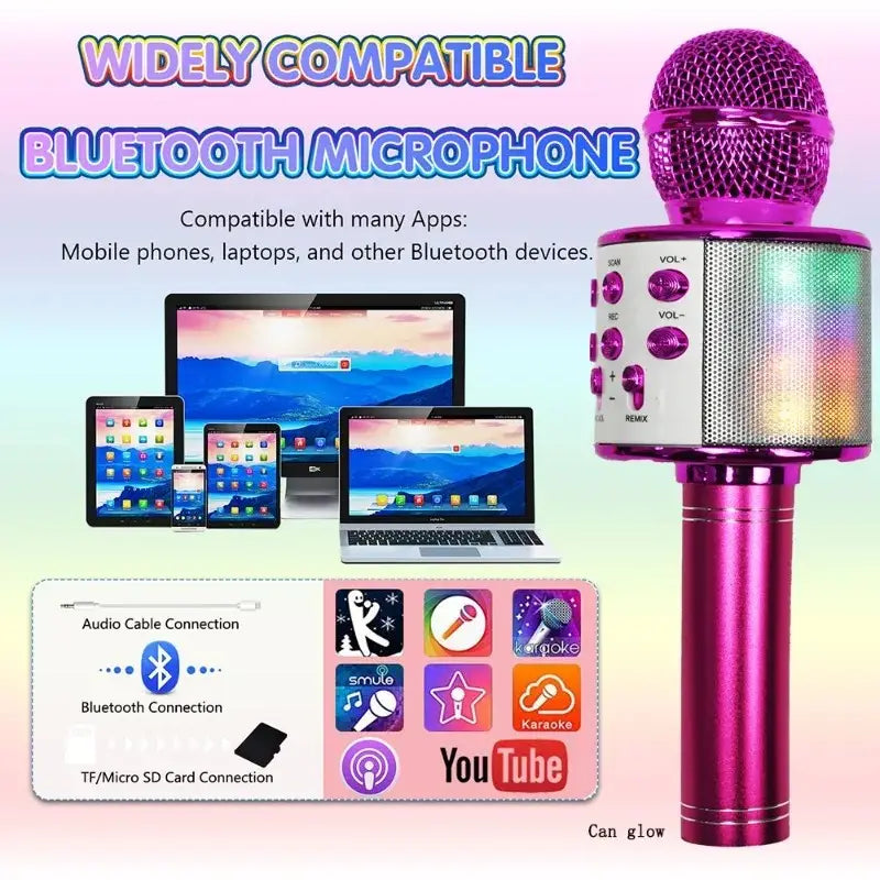 Microphone Sound Integrated Wireless Karaoke Children Singing Microphone As One Wireless Karaoke for Kids The Best Toy Gift