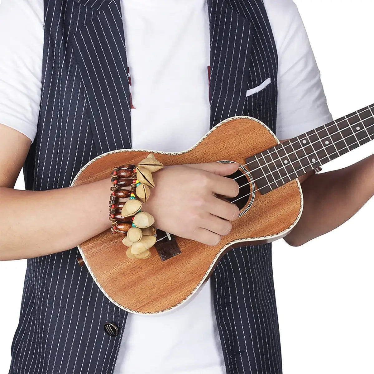 Miwayer African Nut Shell Hand Bell Bracelet Tribal Style/for Djembe African Drum Conga Percussion Musical Instrument Gifts Toys