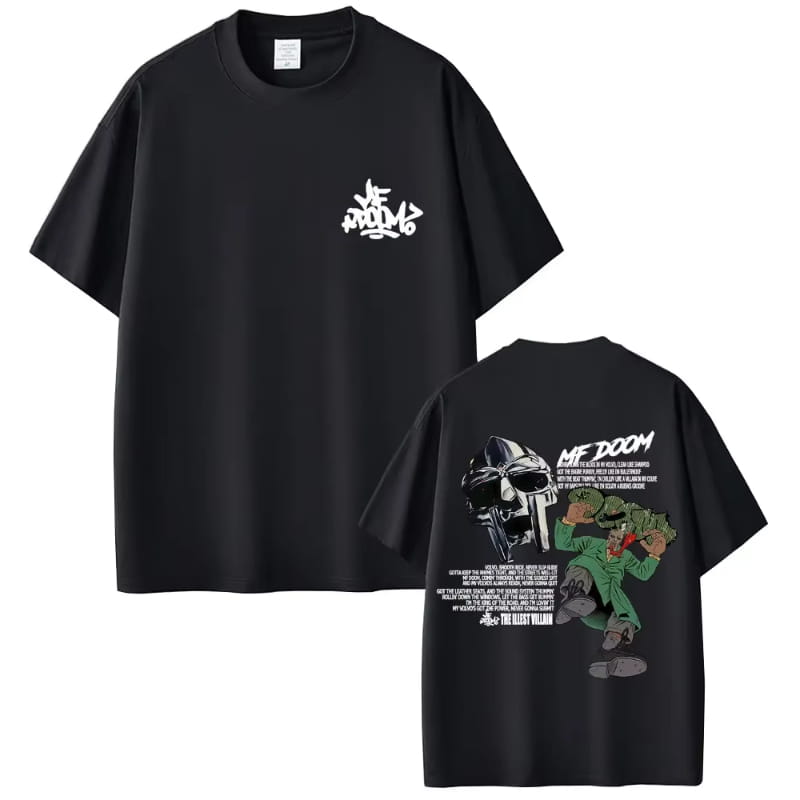 Rapper Mf Doom Album Madvillainy Graphic T-shirt Men Women Hip Hop Fashion Vintage T-shirts Male Casual Cotton Oversized T Shirt