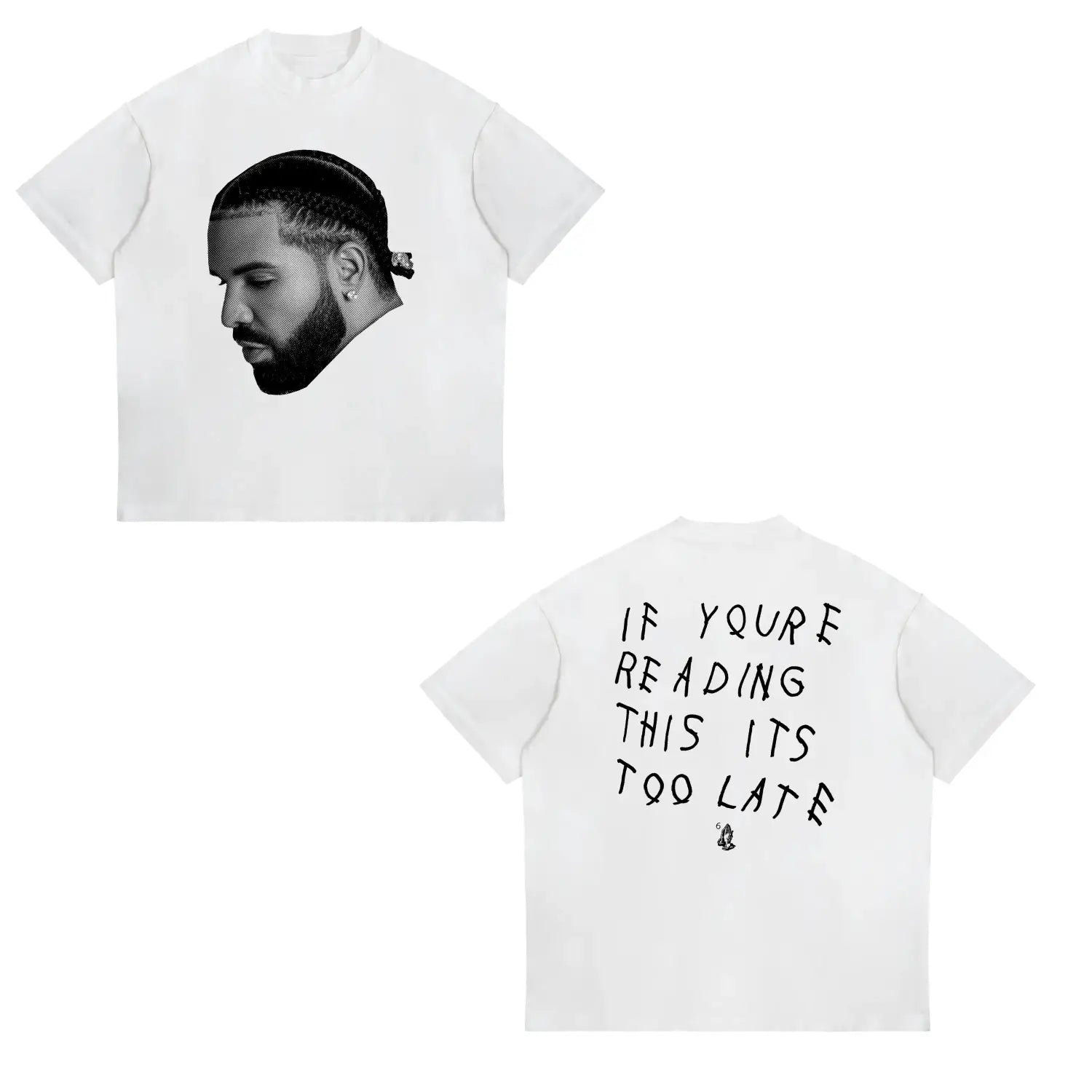Hip-hop and Rap Top European and American Drake Male Duck Rock High Street Sports Casual Men’s and Women’s T-shirt Couple
