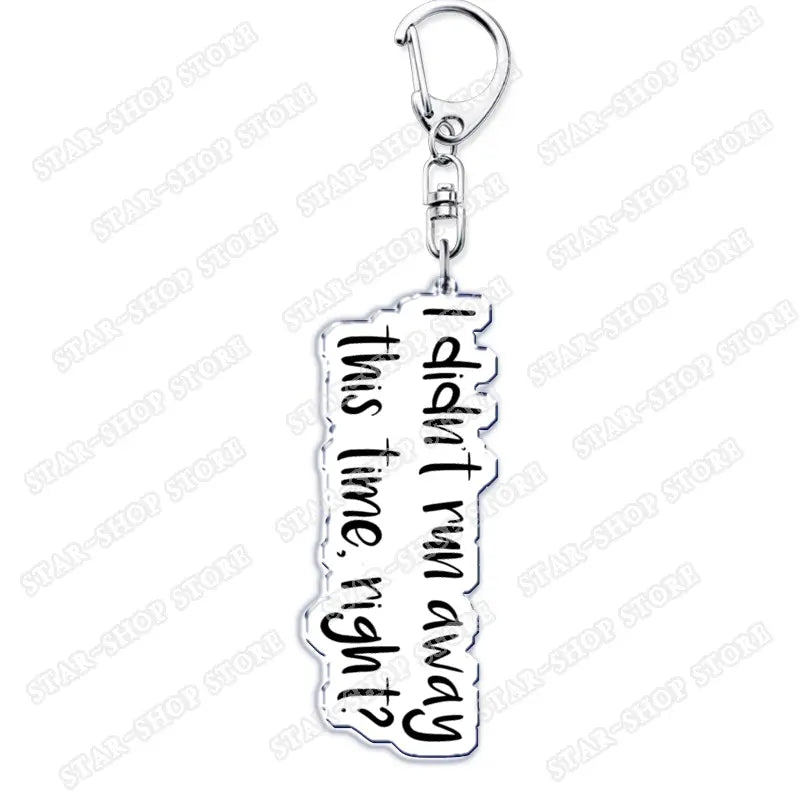Hot TV Show Elements Keychain Accessories Bag Stuck in The Upside Down Will Byers Eleven Mike Jim Keyrings Jewelry Fans Gifts
