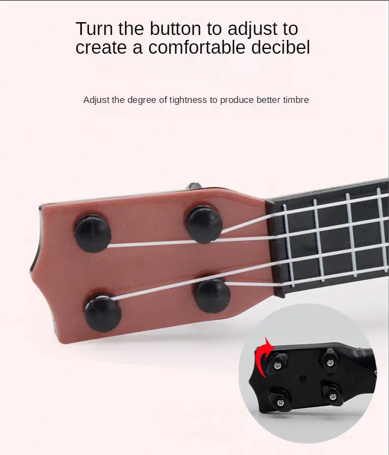 Mini Guitar 4 Strings Classical Ukulele Guitar Toy Musical Instruments for Kids Children Beginners Early Education Small Guitar