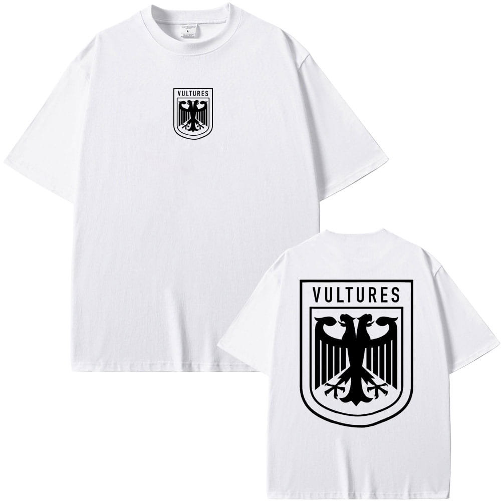 Rapper Kanye West Vultures New Music Album Graphic T Shirts Men Women Hip Hop Fashion Oversized T-shirts Male Cotton Tshirt
