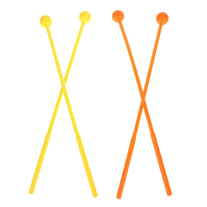 2Pcs 31.0*2.0cm Percussion Drum Sticks Mallets Drumsticks Adults Kids Stick Mallet Plastic Musical Instrument Children’s Toys