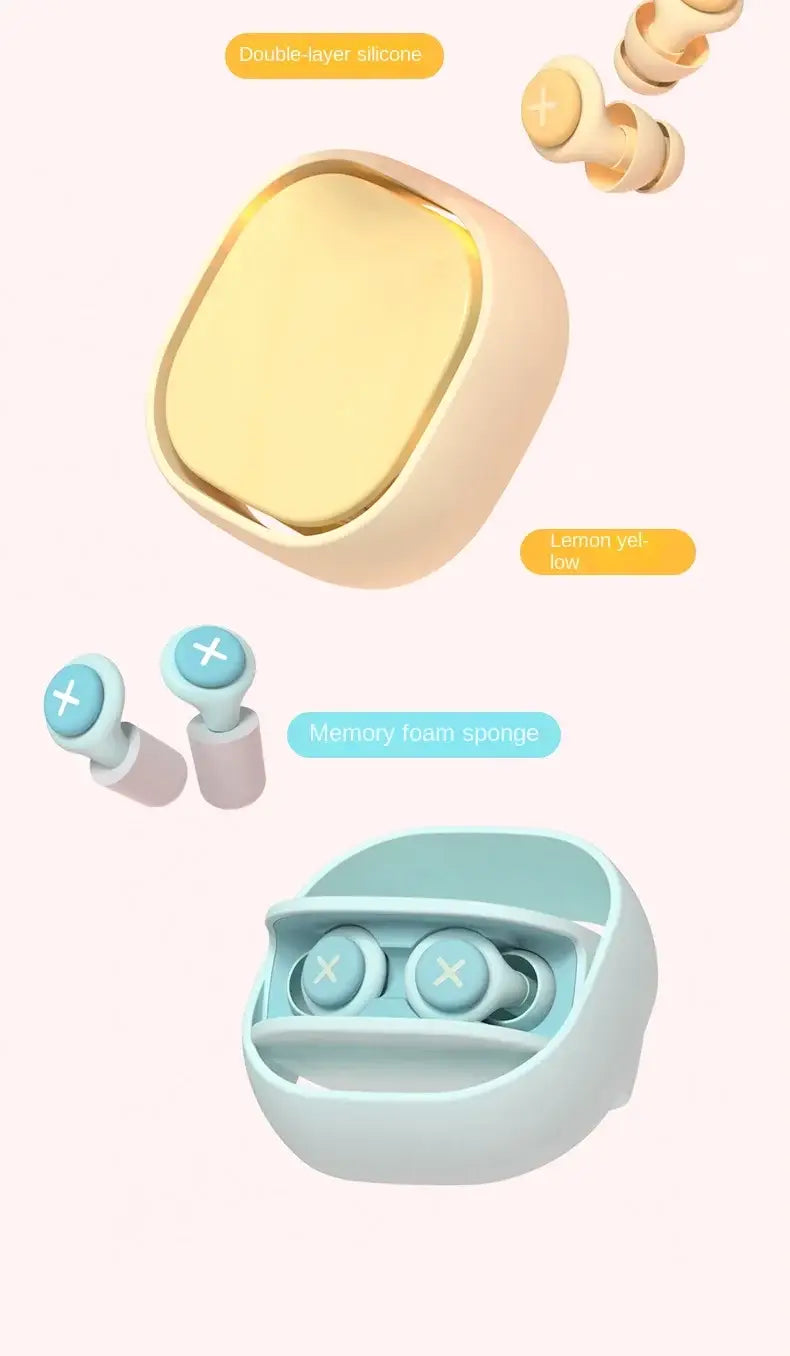 NEW Silicone Earplug Sleep Noise Ear Plug Canceling Noise Reduction Soundproof Anti Soft Slow Rebound Protection Ears Foam