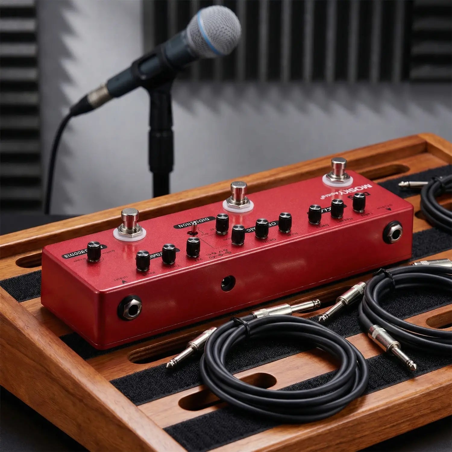 MOSKYAUDIO DC5 6-in-1 Guitar Effect Pedal Professional Multi Effects with Delay Chorus Distortion Overdrive Booster Buffer True