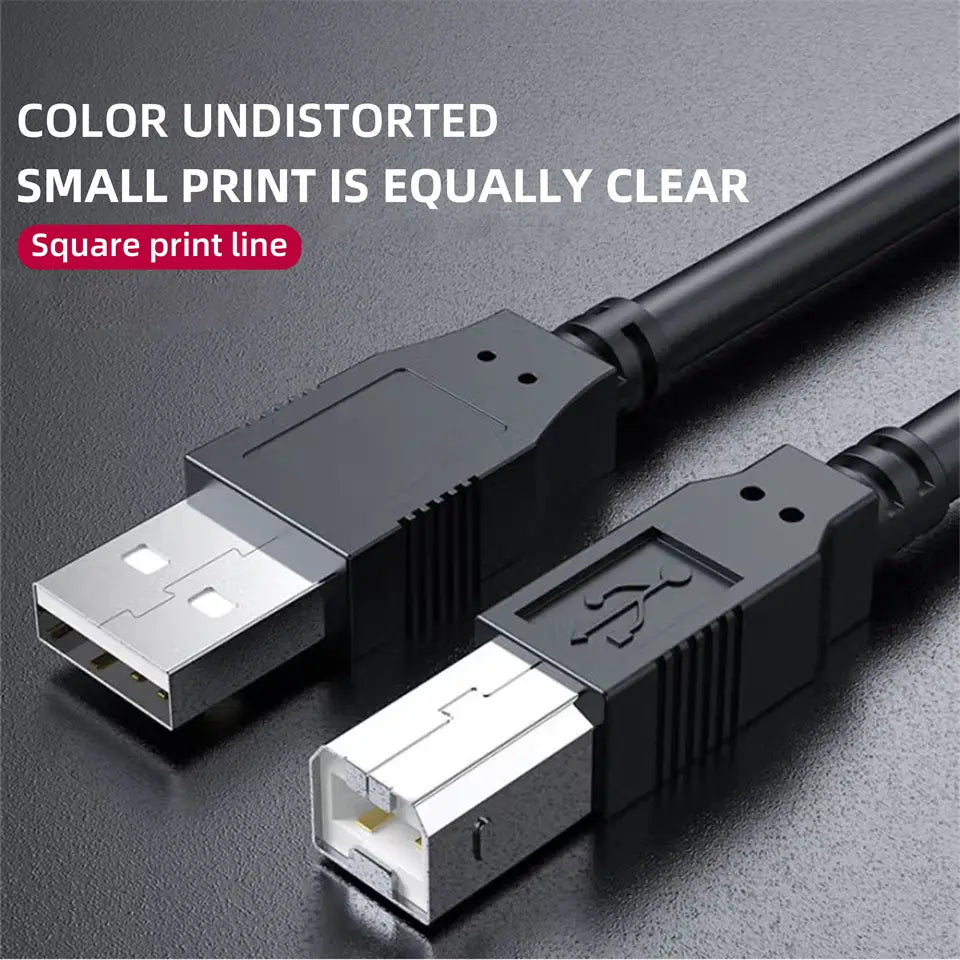USB Printer Cable Type B Male to A Male USB 2.0 Cable for MacBook HP Canon Epson Dell ZJiang Label Printer USB 2.0 Printer Cable