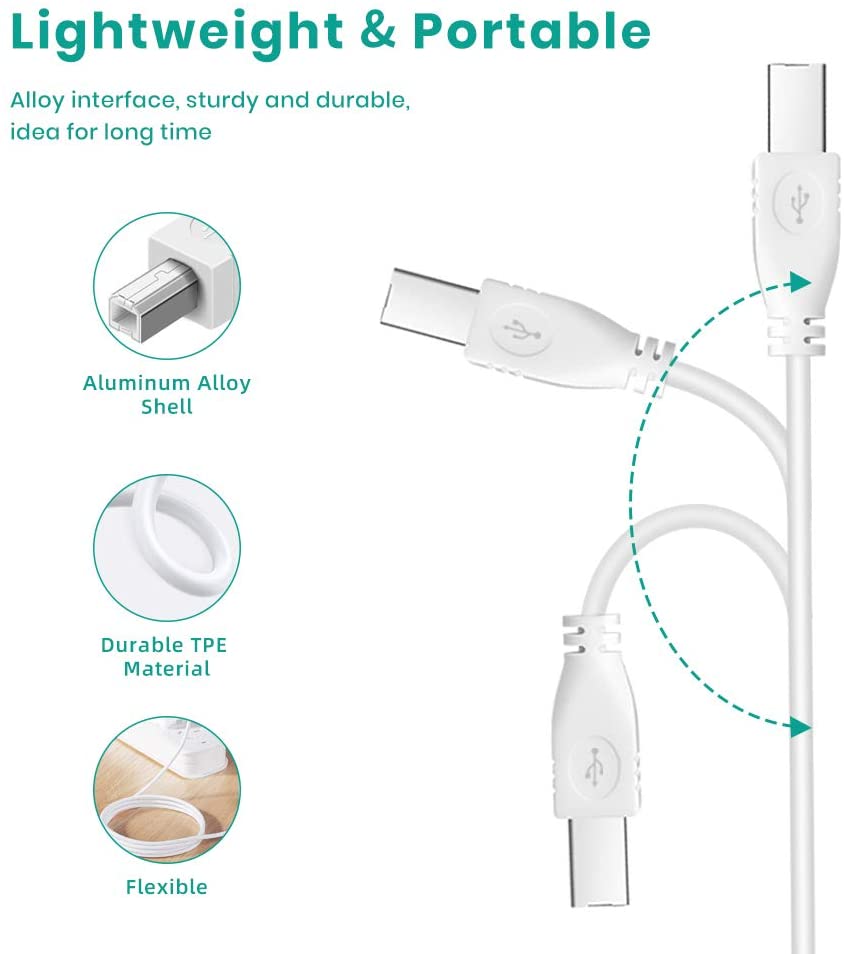 USB C to USB 2.0 Cable 5FT Type C to USB Cable to Midi Controller Keyboard Audio Interface Electronic Music Instrument