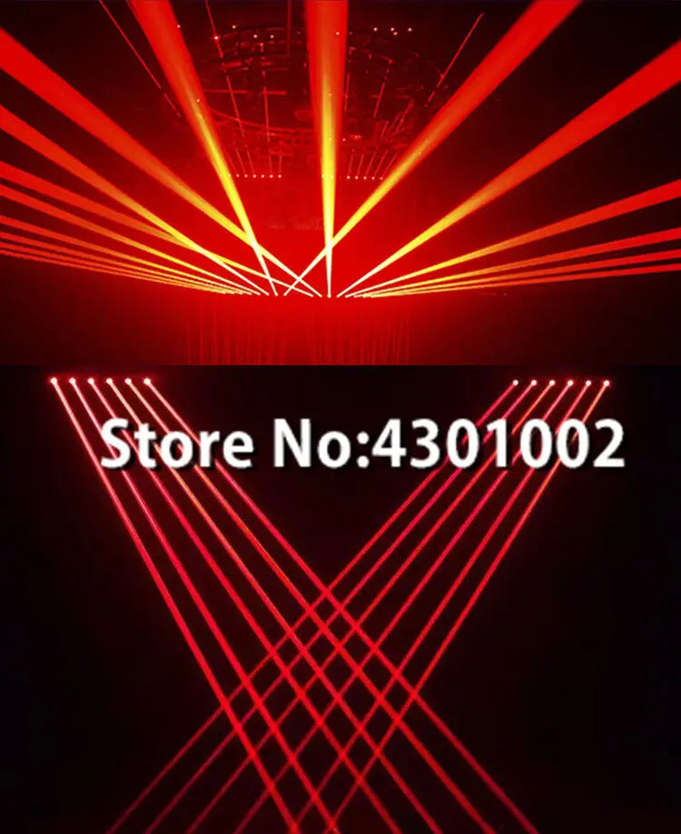DJ Laser Projector 6X500mw RGB Bar Light 6 Eyes Beam Lasers DMX Control Moving Head Lights Disco Wedding Party Stage Lighting