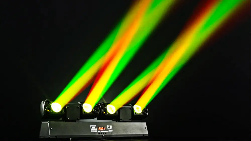 80W LED Moving Head Beam Lights Remote Control Dual-Head Disco Party RGBW DMX512 DJ Equipment Stage Lighting For Event Club Xmas