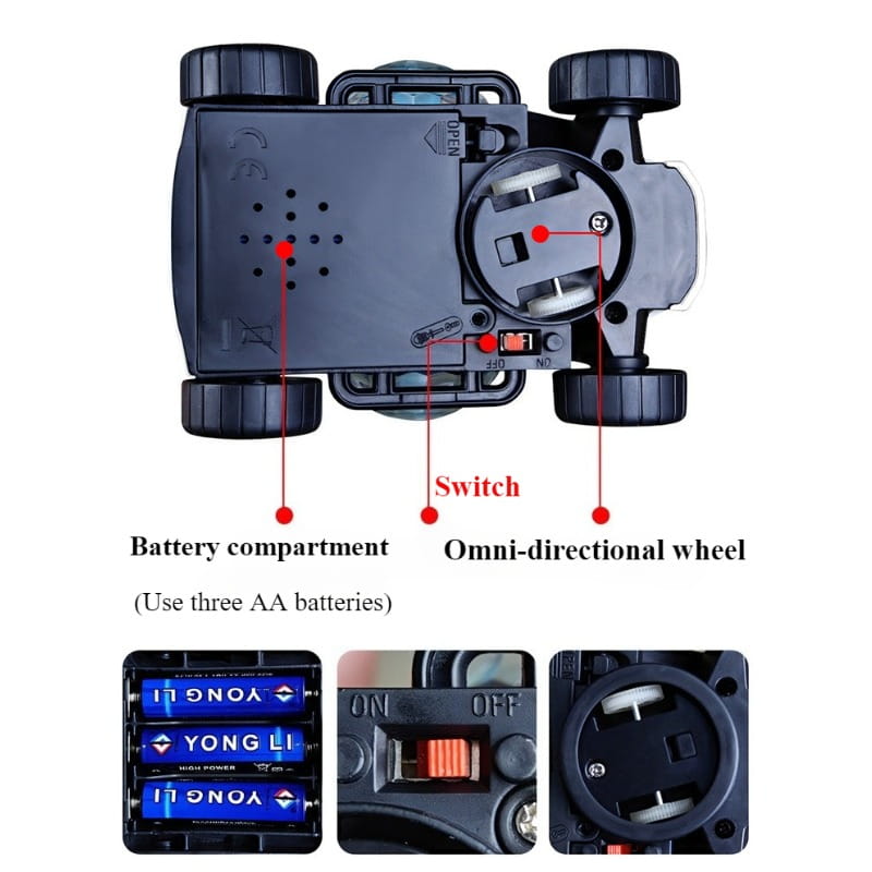 Children’s Electric Toy Car Flashing Music Omnidirectional Rotating Cool Electric Light Boy Girl Best Holiday Gift