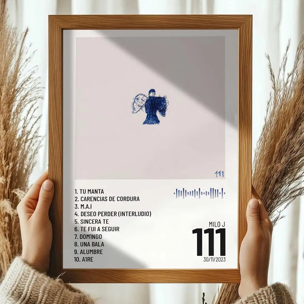M-Milo J Album Poster HD Art Stickers Self-Adhesive Painting Modern Home Decor for Bedroom Living Room Wall Decals Gift
