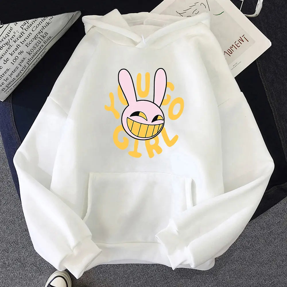 YOU GO GIRL Digital Circus Jax Hoodie Fashion Women Harajuku Funny Cute Rabbit Hoodie Unisex Cartoon Vintage Pullover Sweatshirt