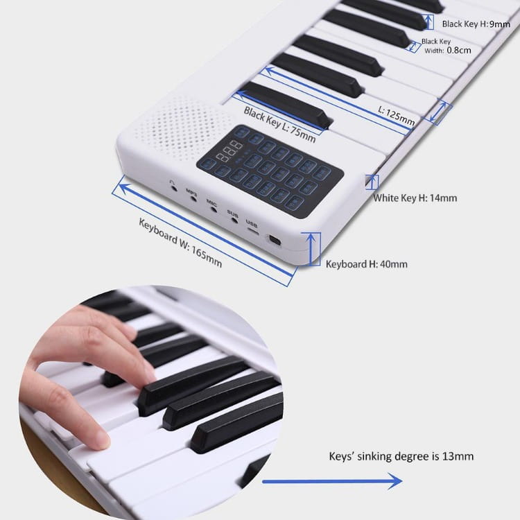 Portable Electronic Piano 88-key Digital Pianos Adult Musical Keyboard Beginners Midi Professional Kids Folding Electronic Organ