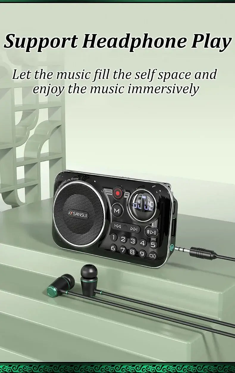 New Mini Radio Speakers Outdoor Portable Soundbox Multi-function Wireless Bluetooth Speaker As a Gift for the Elderly FM TF USB