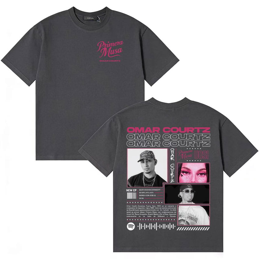 Hip Hop Rapper Omar Courtz Primera Musa ousi Y2K Crewneck T-shirts Mens Womens T Shirts Summer loose Oversized comfort T-shirt
