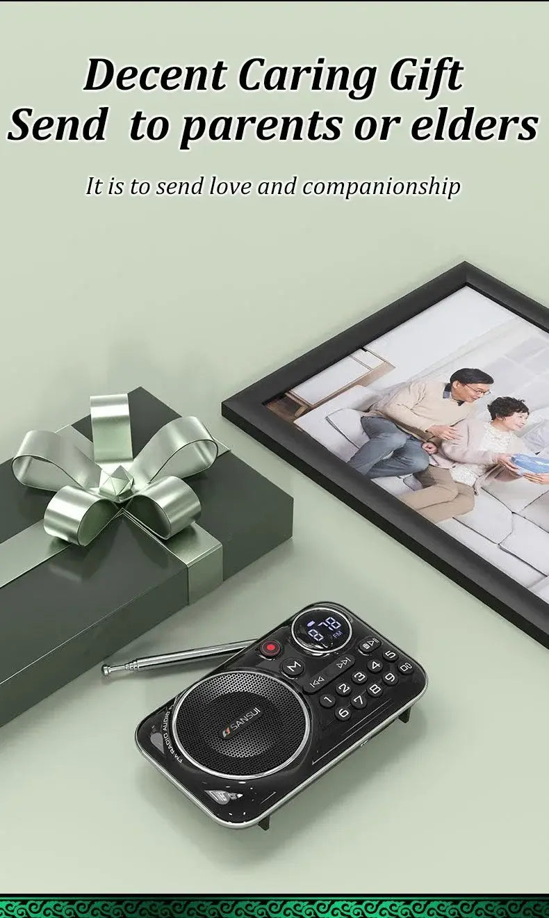 New Mini Radio Speakers Outdoor Portable Soundbox Multi-function Wireless Bluetooth Speaker As a Gift for the Elderly FM TF USB
