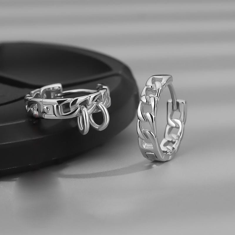 1Pair Hiphop Punk Small Hoop Earrings For Men Women Hollow Geometric Round Circle Trendy Earring Piercing Accessories Jewelry