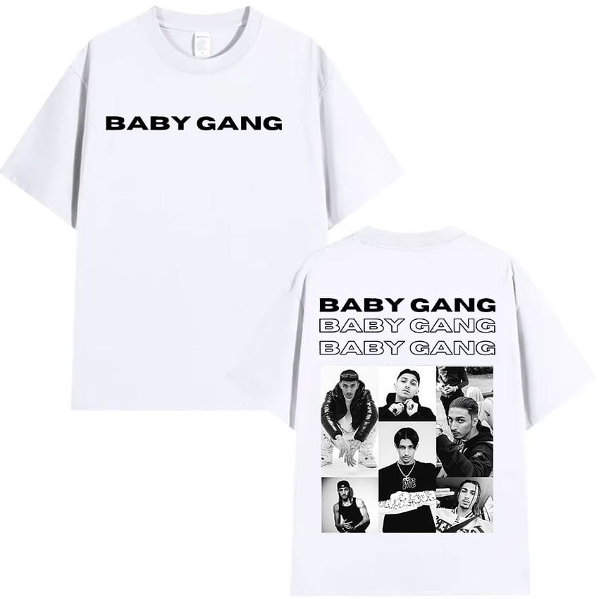 Rapper Baby Gang Album 2026 Merch T Shirt Men’s women Retro Fashion Short Sleeve T-shirts Hip Hop Oversized T-shirt Streetwear