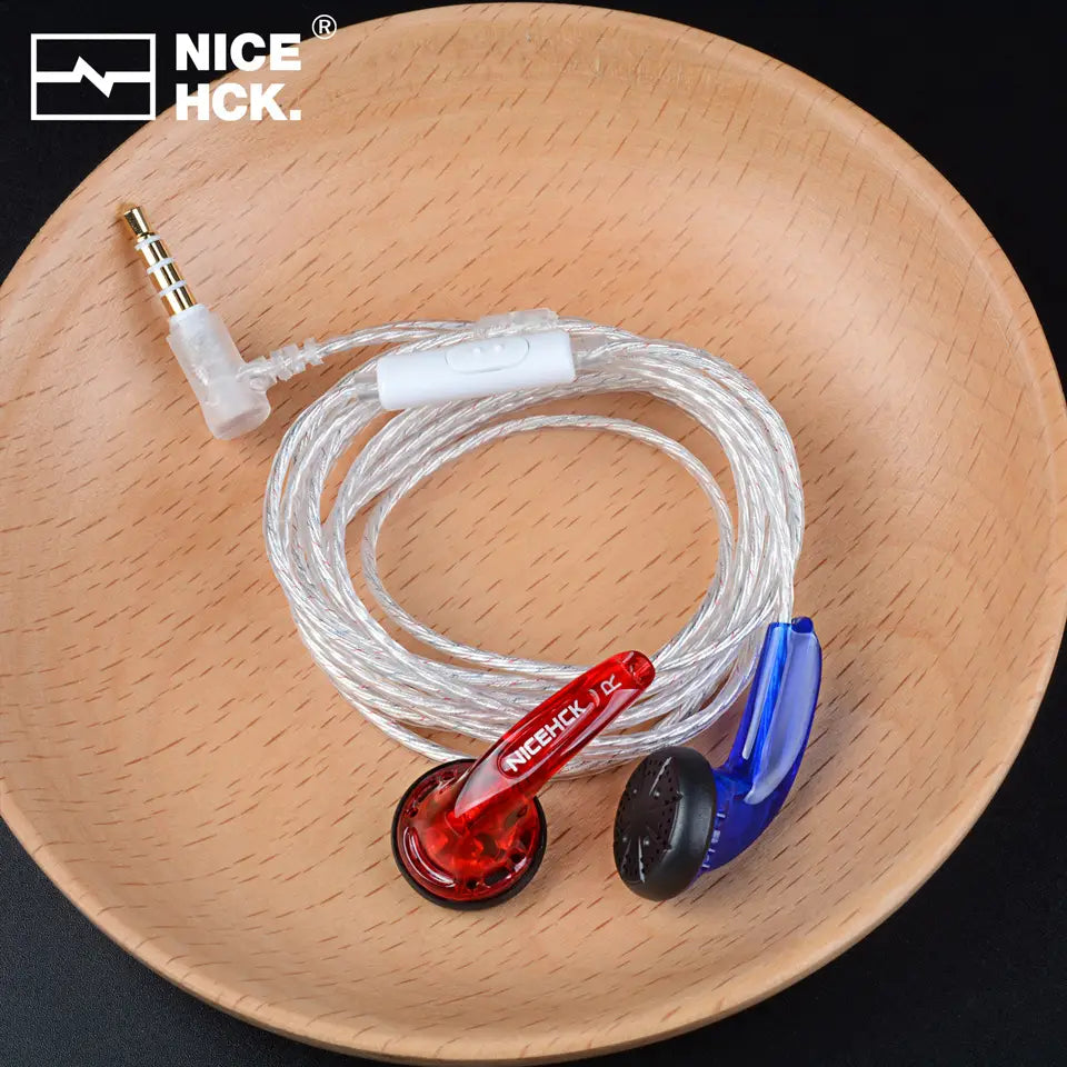 NiceHCK YD30 UV Varnish Surface 3.5mm HIFI Music Wired Earbud 15.4mm Dynamic HD Microphone Earphone for Gaming Meeting Vido EB2S