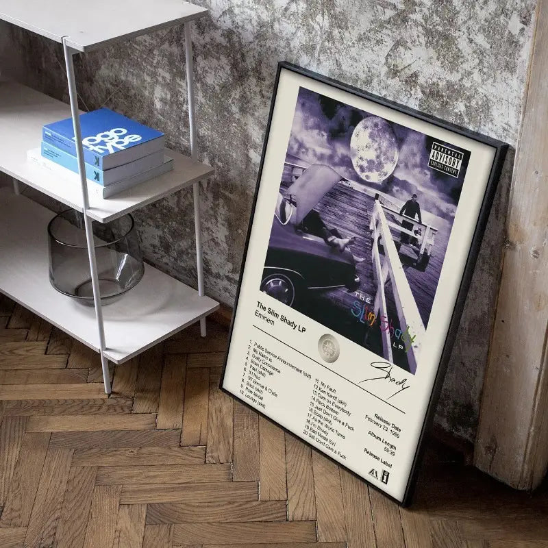Music Album 80s Star Eminem Art Hip Hop Rap Retro Pictures for Living Room Canvas Painting Print Posters Home Wall Decor Gift
