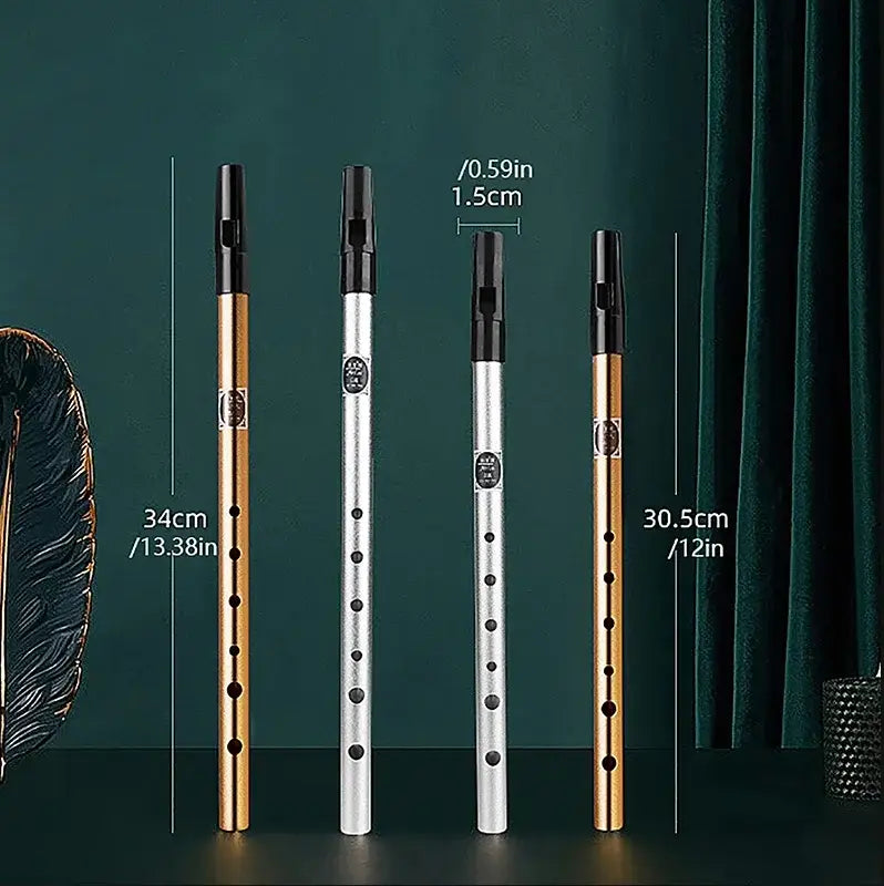 6 Hole Flute C/D Key Irish Whistle Ireland Tin Penny Whistle Metal Flute Instrument Wind Musical Beginners Accessories