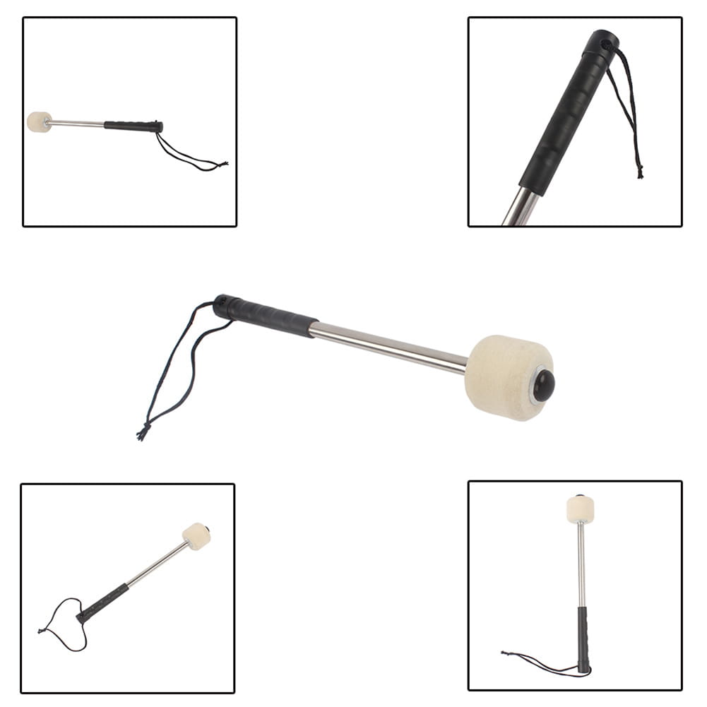 Bass Drum Mallet Professional Marching Bass Felt Head Drumsticks with Hanging Rope Musical Instrument Accessories for Drummers