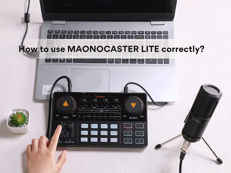 MaonoCaster AM200-S1 Audio Interface Podcast Studio Sound Card Kit with Microphone for Live Streaming Recording Youtube PC\Phone