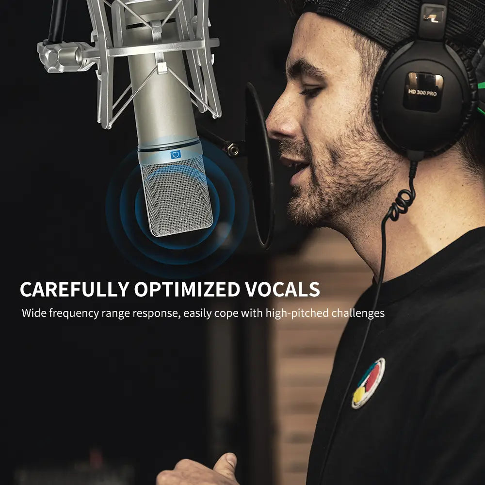 LEUS U87 AI XLR Condenser Microphone Professional Cardioid Studio Mic for Recording Podcasting Voice Over Streaming Home Studio