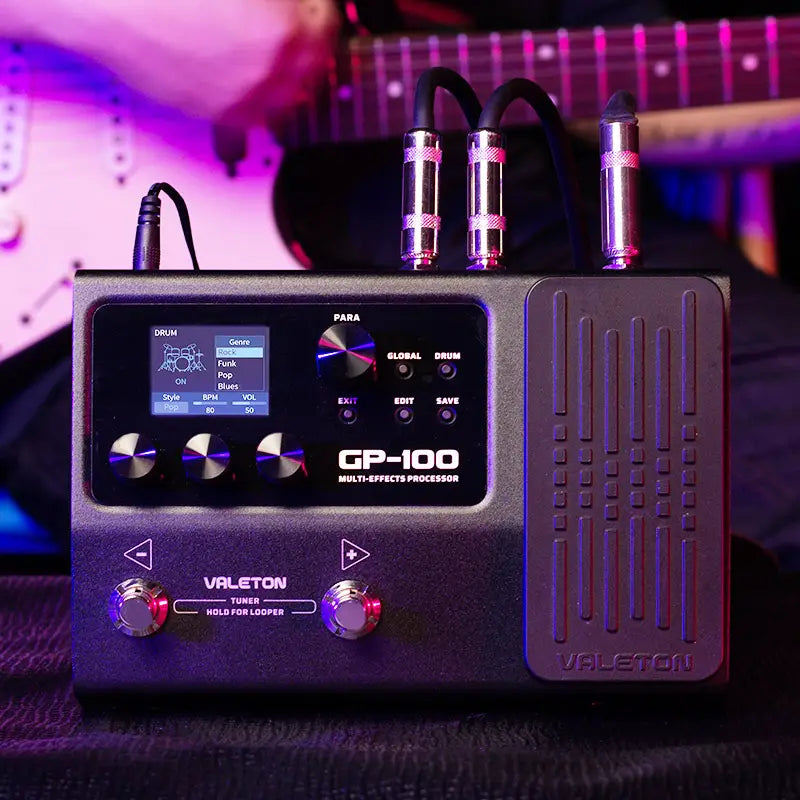 VALETON GP-100 Multi Electric Guitar Comprehensive Effects Acoustic Guitar Bass Drum Machine Rhythm Phrase Loop IR