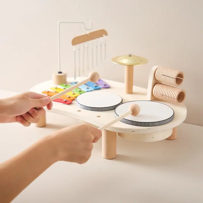 Baby Educational Toys Wooden Aeolian Bells Montessori Children’s Musical Toys Xylophone Newborn Birthday Gifts Music Table Toys