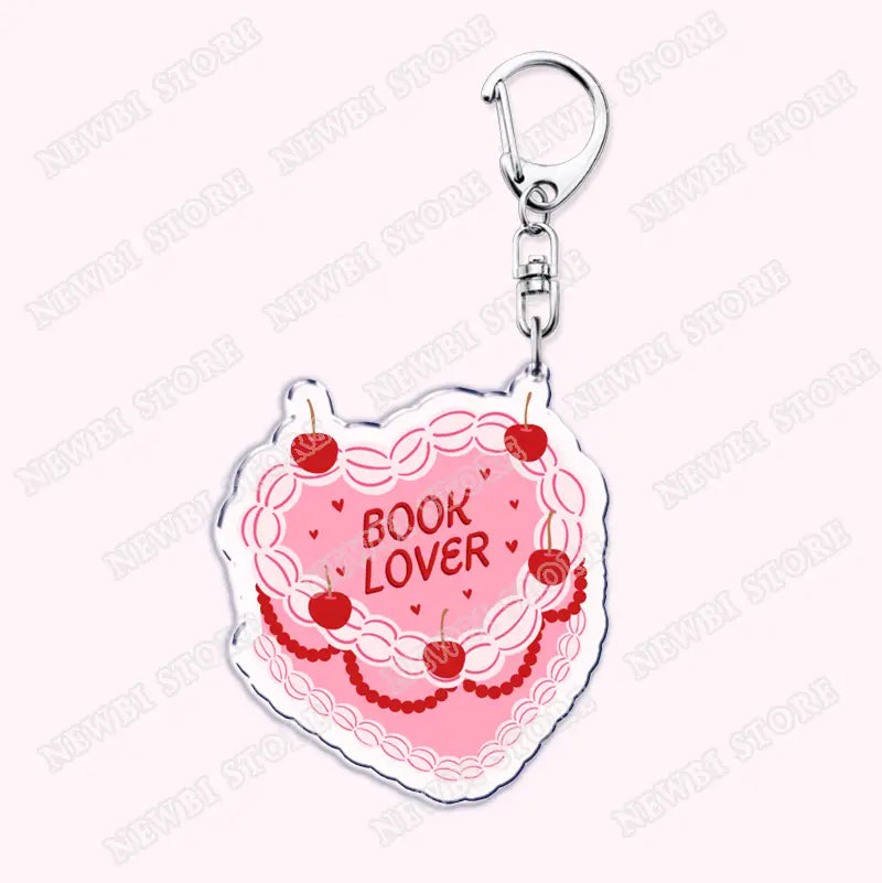 Aesthetic Coquette Pink Keychains for Womens Accessories Ribbon Hot Girl Book Club Bow Flowers Keyrings Friends Lovers Gifts