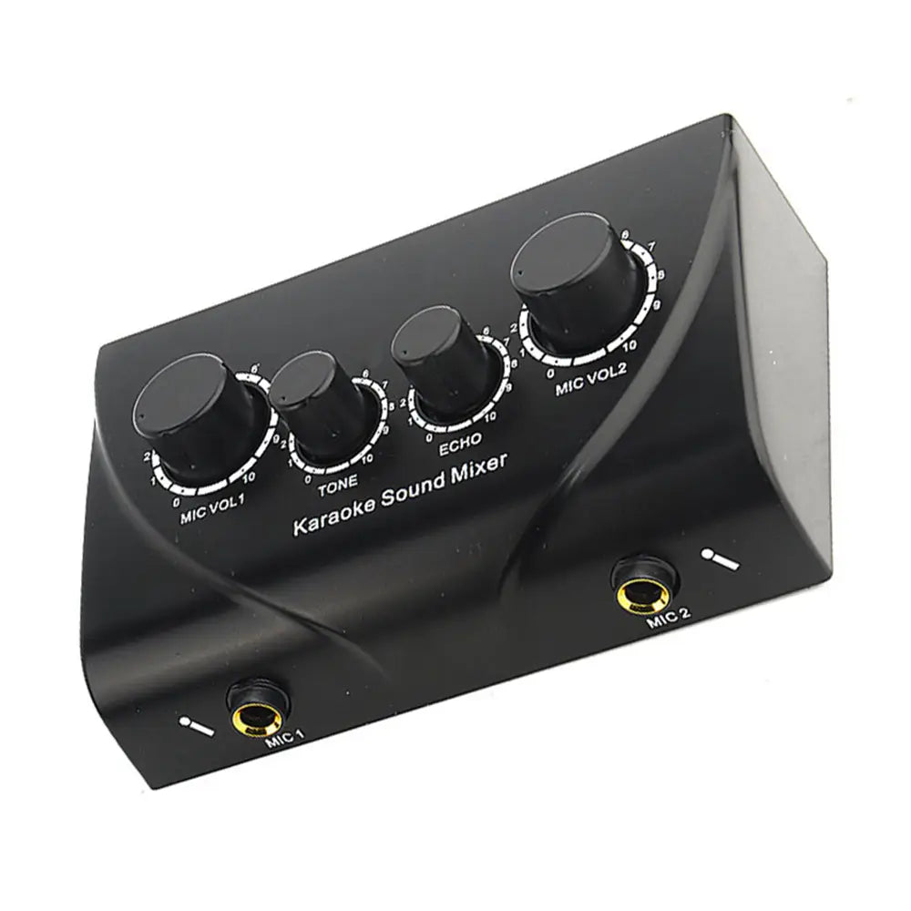Professional Sound Mixer Small Exquisite Karaoke Machine For Amplifier Microphone Dual Mic Inputs Audio Sound Mixer