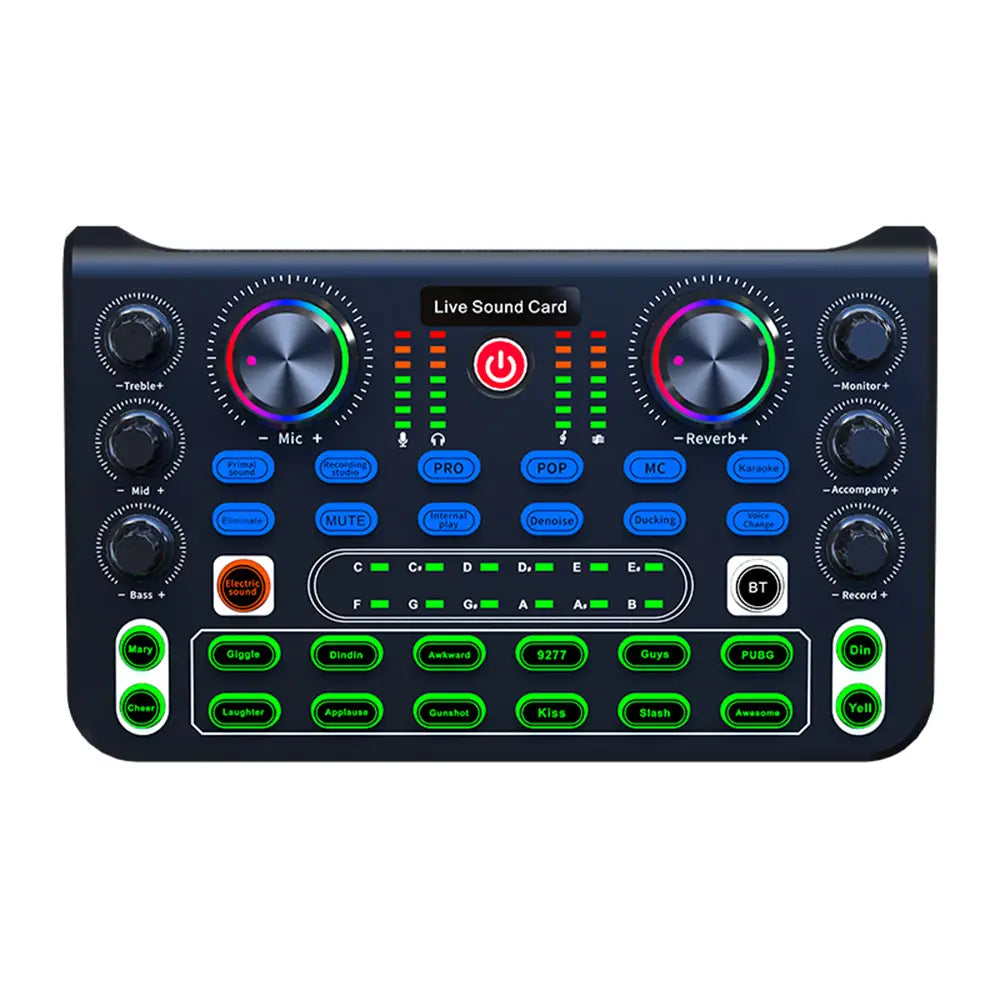 HD X60 Sound Card English Version Professional Sound Cards Audio Mixer For Karaoke Broadcast KTV Singing Live Sound Mixer
