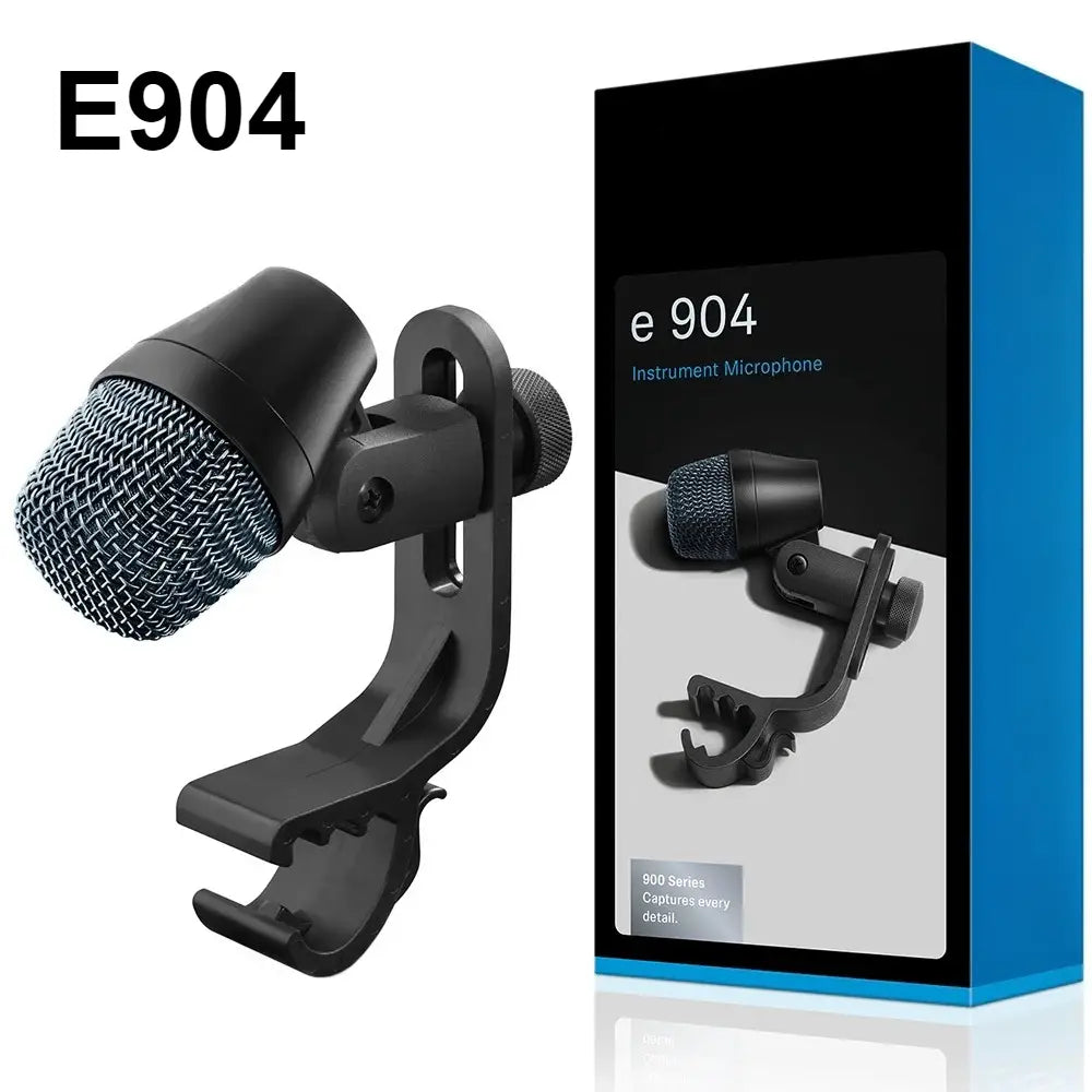 E904 Instrument Microphone drum Cardioid Wired Drum Microphone with Clip Arm Mount for Professional recording mic Plastick shell