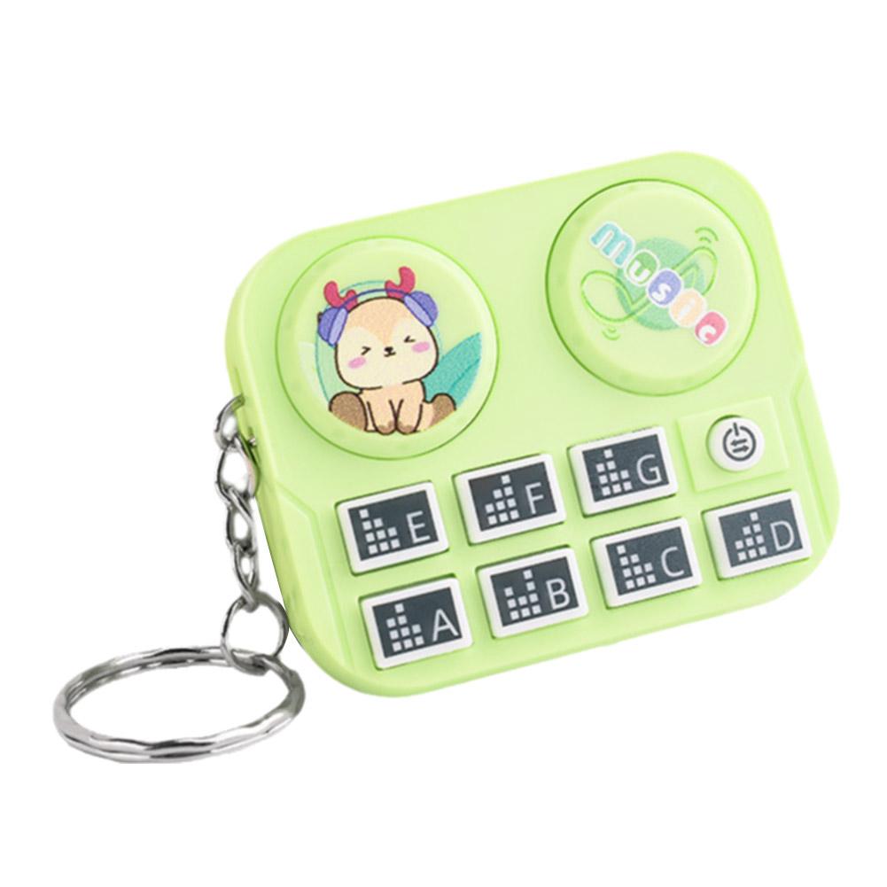 1pc Mini Music DJ Disc Player Keychain Musical Instrument Sound Button Toy Games Children’s Educational Toy Bag Pendant Keychain