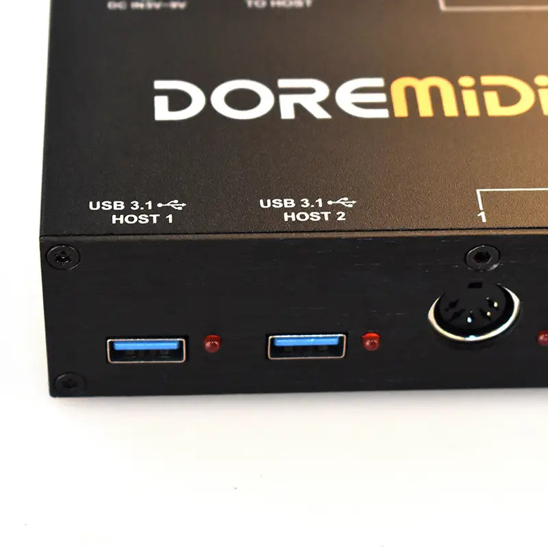 DOREMiDi HUB-8 6x6 MIDI Interface Host x2 MIDI Hub Box 96 Channels