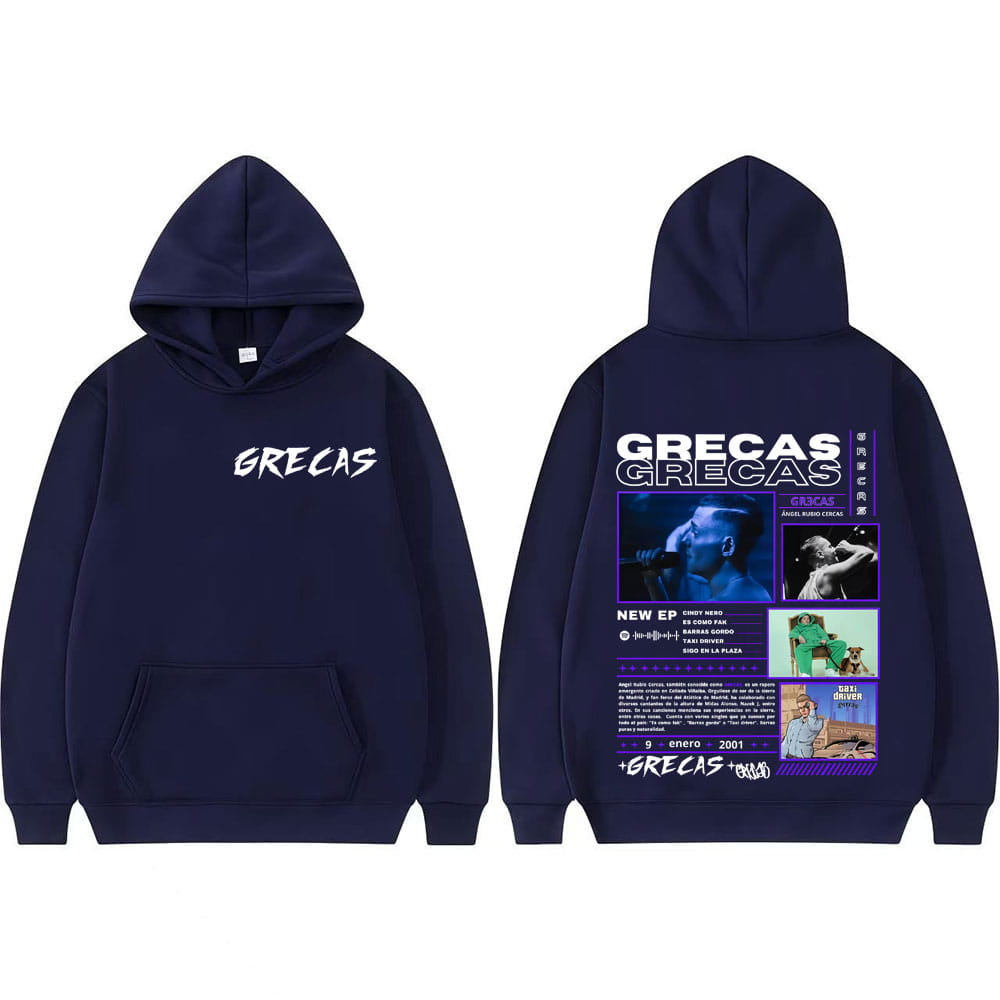 Rapper Grecas Album Tour 2025 Graphic Hoodies Men Women Harajuku Street Hip Hop Hoodie Loose Vintage Long Sleeve Sweatshirt Tops