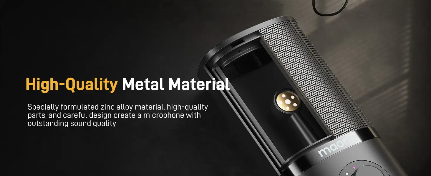 MAONO PM450 USB Condenser Microphone Studio-mic Comes with Shock Mount & Software Ideal for Podcasting Recording Premium Sound