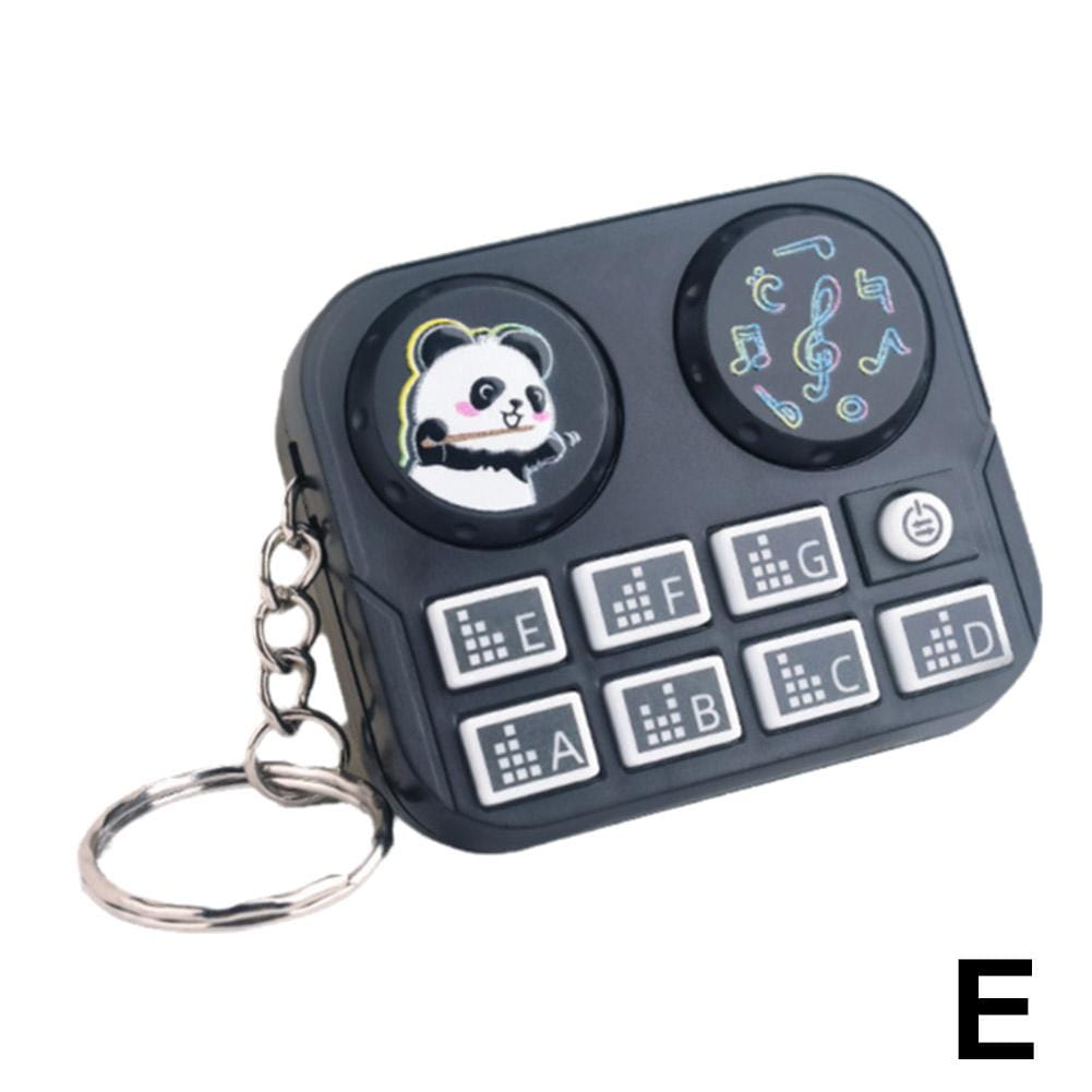 1pc Mini Music DJ Disc Player Keychain Musical Instrument Sound Button Toy Games Children’s Educational Toy Bag Pendant Keychain
