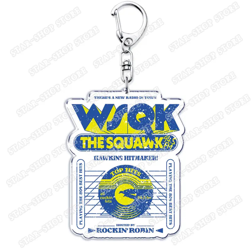 Hot TV Show Elements Keychain Accessories Bag Stuck in The Upside Down Will Byers Eleven Mike Jim Keyrings Jewelry Fans Gifts