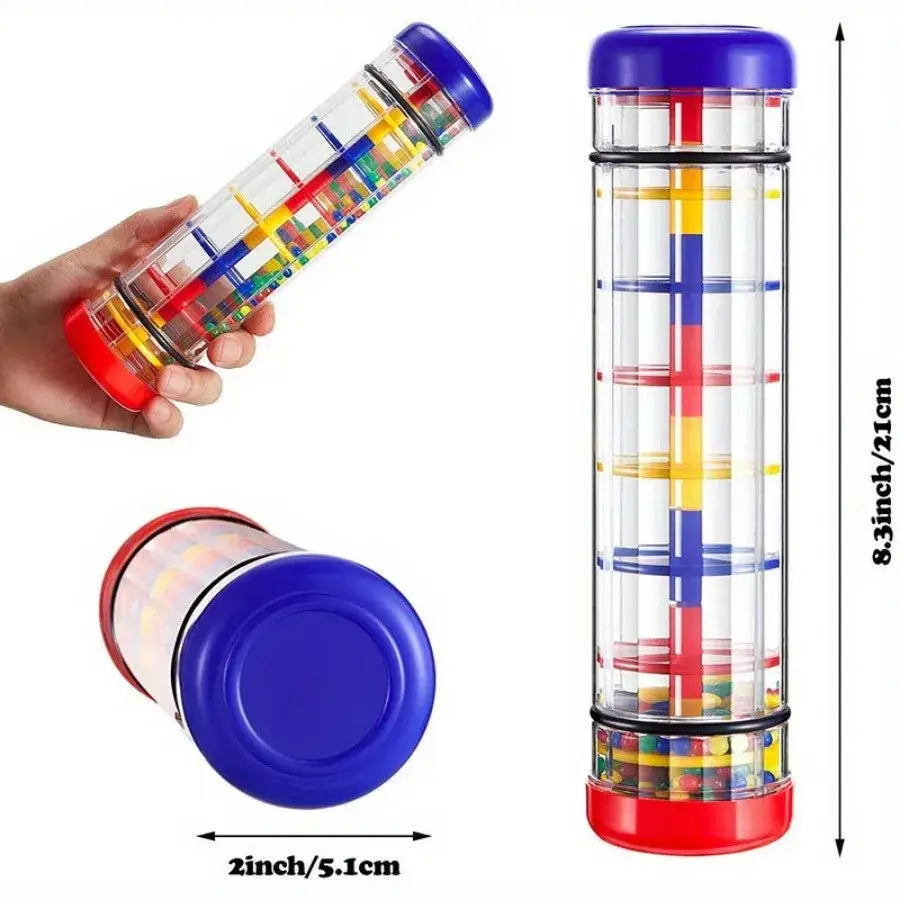 1Pc Rainmaker Musical Toy Rain Stick Bell Hand Shaking Toy Montessori Sensory Toy Educational Baby Instrument Toy