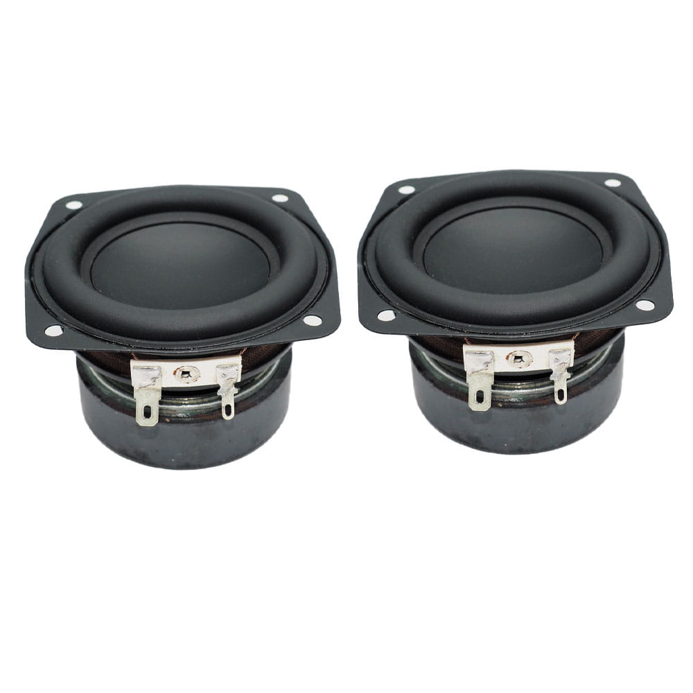 2 Pcs 3 Inch 78MM Subwoofer Speaker 4 Ohm 15W Bass Audio Square Woofer DIY Bookshelf Loudspeaker Home Theater Sound Music
